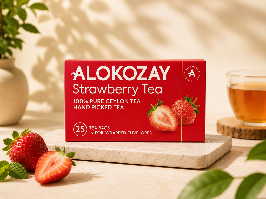 Strawberry Tea – Premium Ceylon Tea Bags (25 Count)