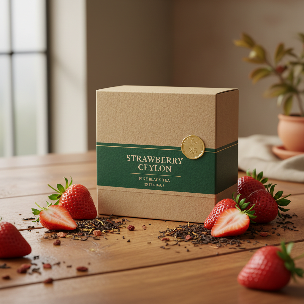 Strawberry Tea – Premium Ceylon Tea Bags 25 Count